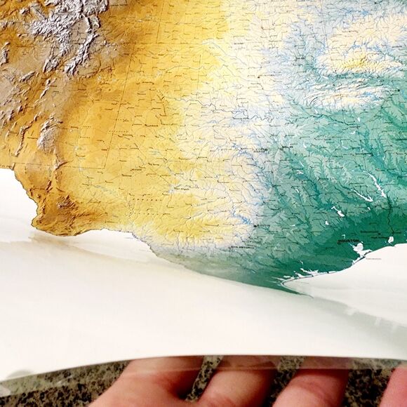 Raven Maps United States Poster Wall Map Laminated Landforms Educational 37x58 - Picture 8 of 10